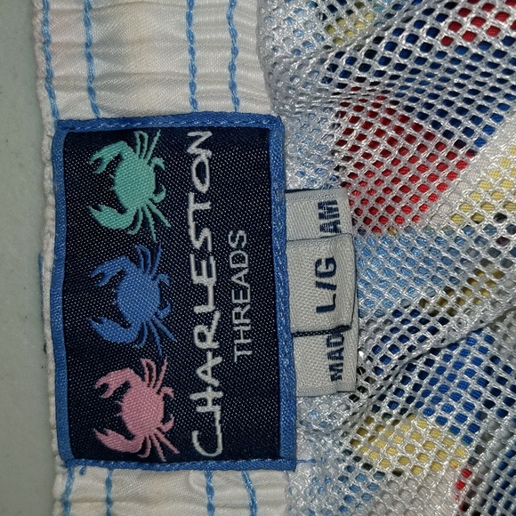 Charleston Threads Men's Size L World Flag Print Pool Swim Trunks - Picture 9 of 10